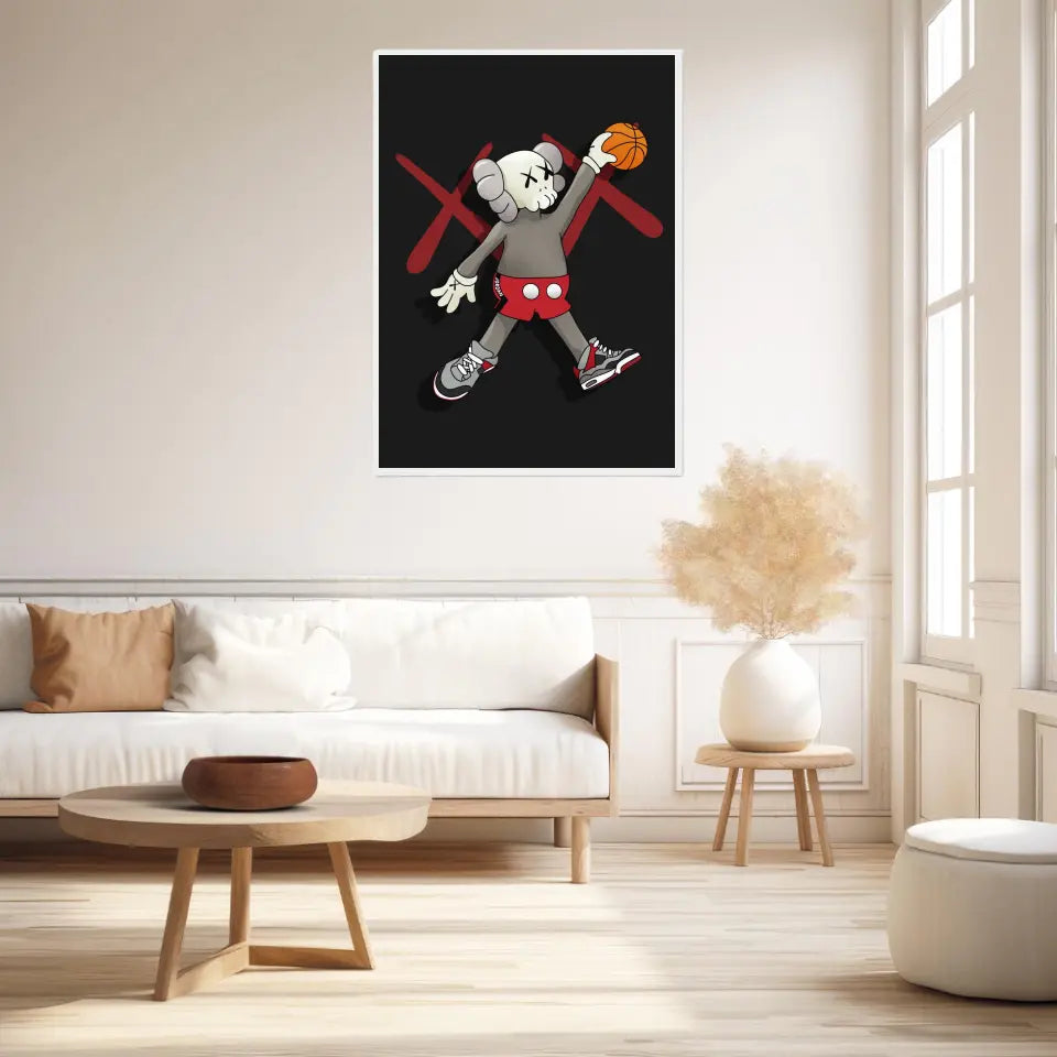 Affiche et Tableau Moderne Kaws basketball Jordan