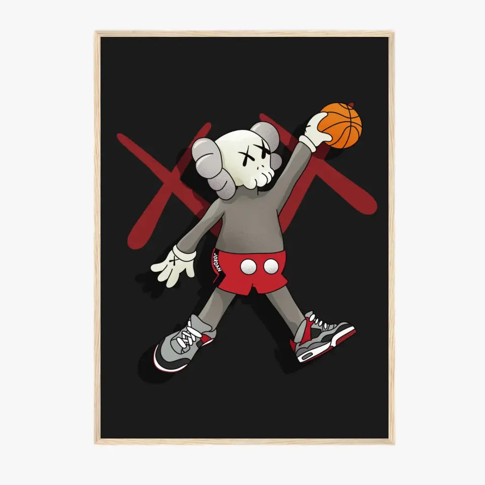 Affiche et Tableau Moderne Kaws basketball Jordan