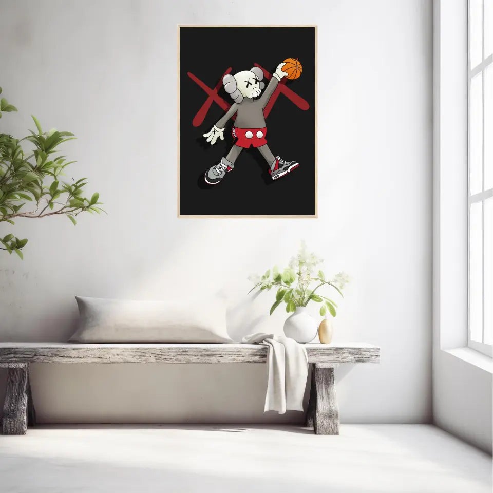 Affiche et Tableau Moderne Kaws basketball Jordan
