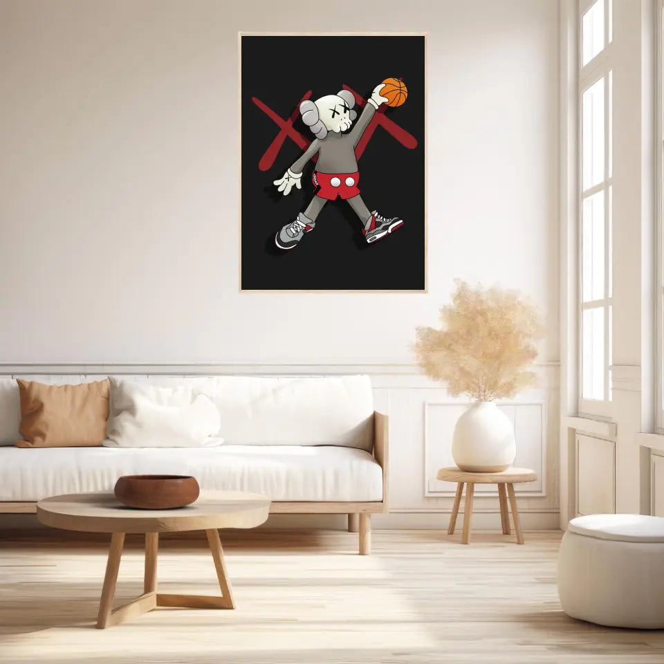 Affiche et Tableau Moderne Kaws basketball Jordan
