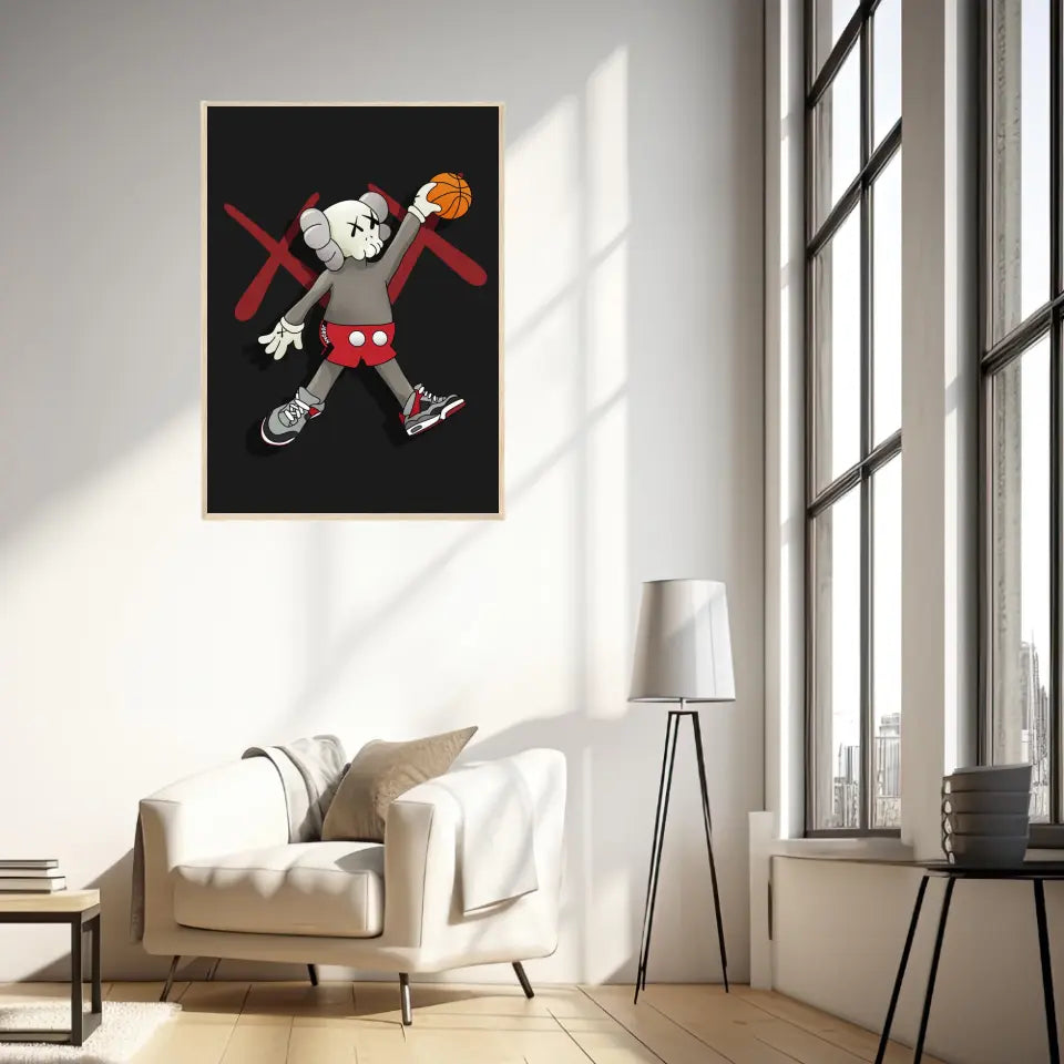 Affiche et Tableau Moderne Kaws basketball Jordan