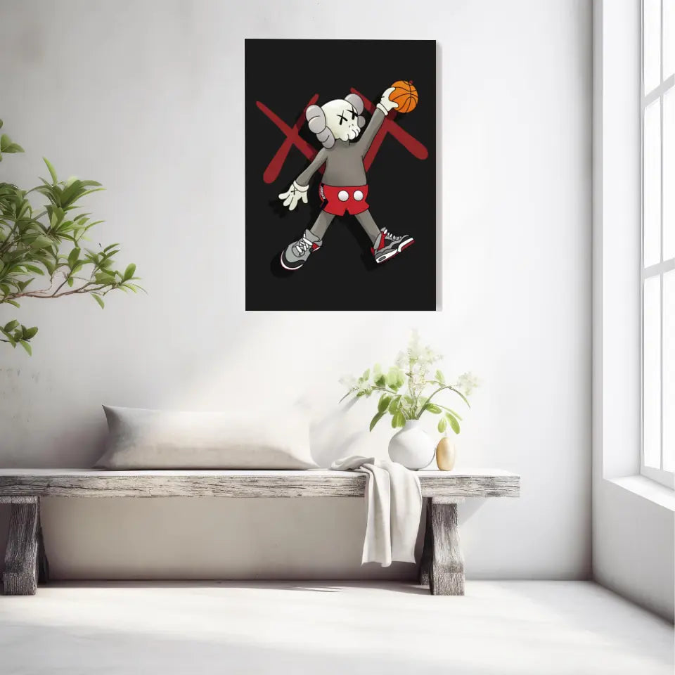 Affiche et Tableau Moderne Kaws basketball Jordan