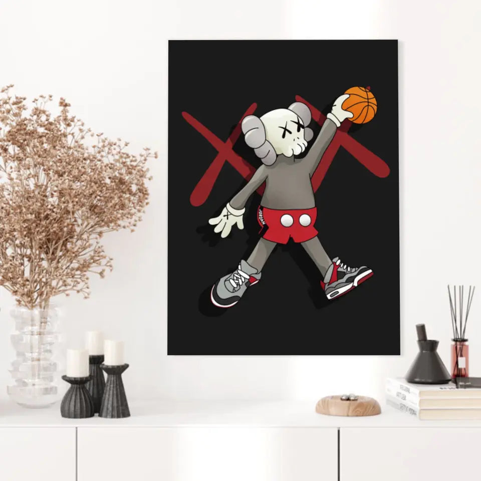 Affiche et Tableau Moderne Kaws basketball Jordan