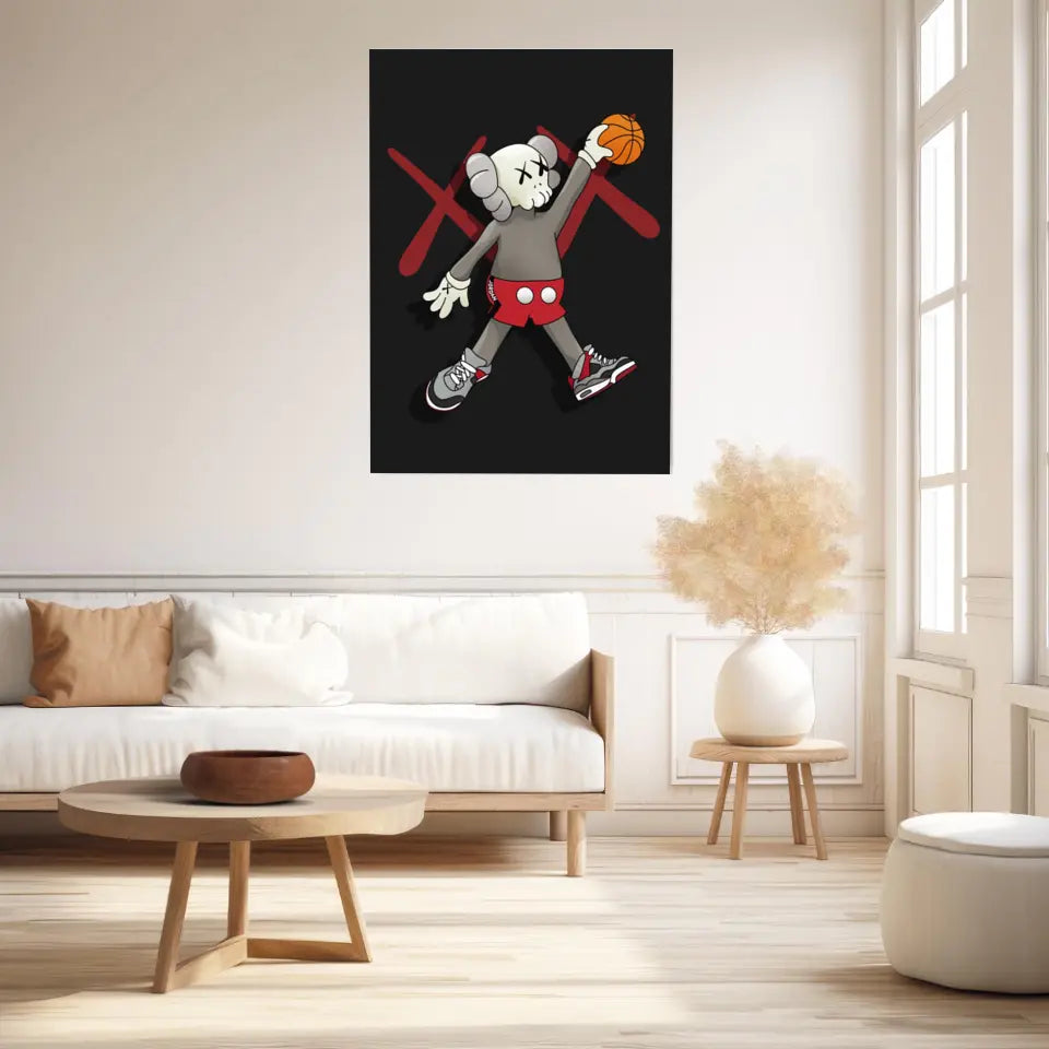 Affiche et Tableau Moderne Kaws basketball Jordan