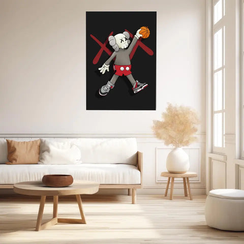 Affiche et Tableau Moderne Kaws basketball Jordan