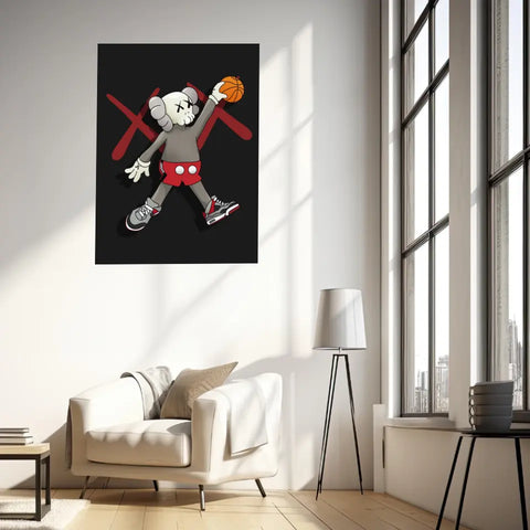 Affiche et Tableau Moderne Kaws basketball Jordan