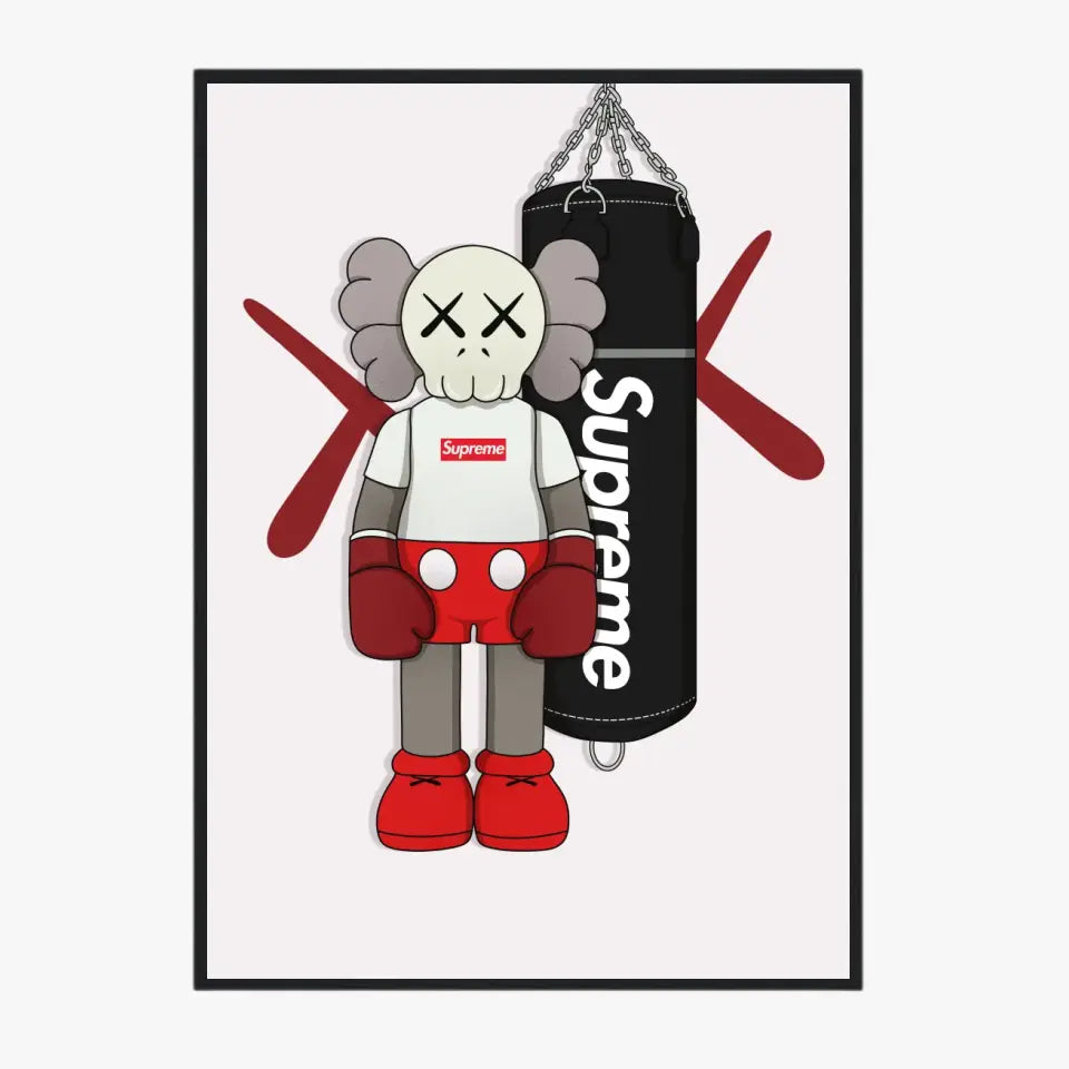 Affiche et Tableau Moderne KAWS Boxe Suprême
