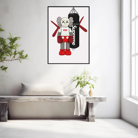 Affiche et Tableau Moderne KAWS Boxe Suprême