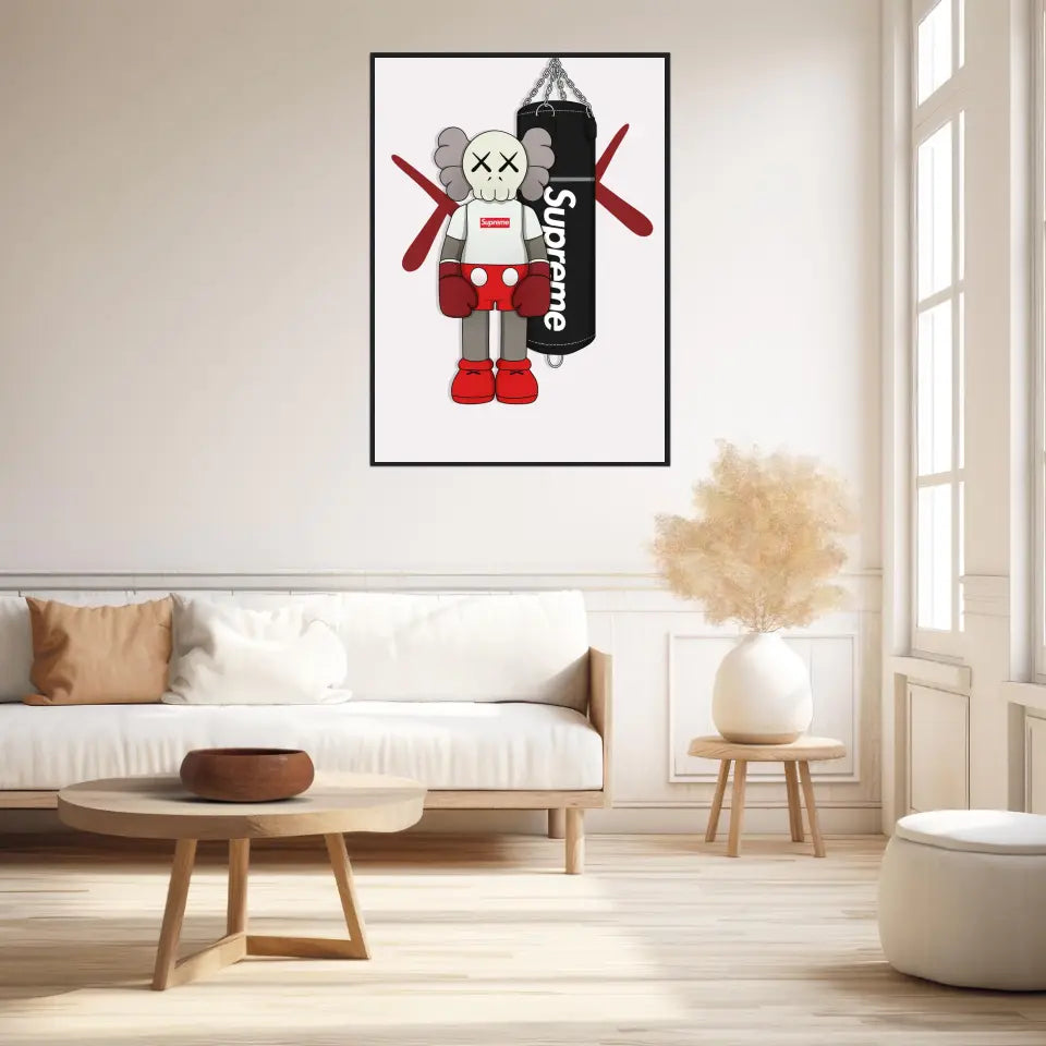 Affiche et Tableau Moderne KAWS Boxe Suprême