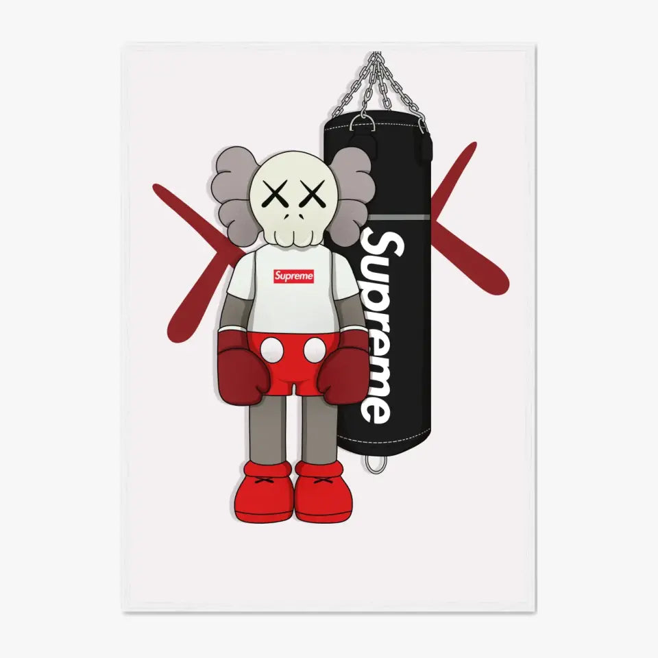 Affiche et Tableau Moderne KAWS Boxe Suprême