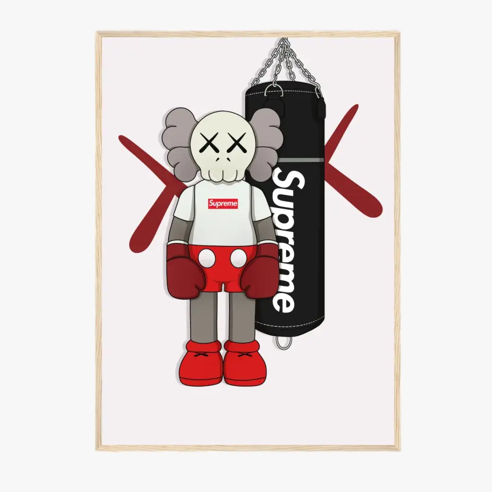 Affiche et Tableau Moderne KAWS Boxe Suprême