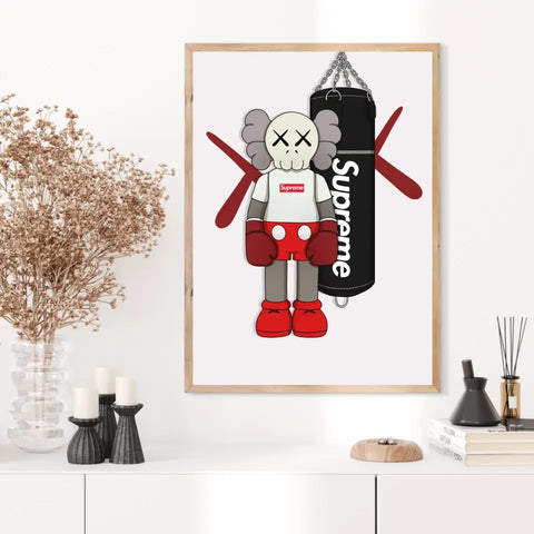 Affiche et Tableau Moderne KAWS Boxe Suprême