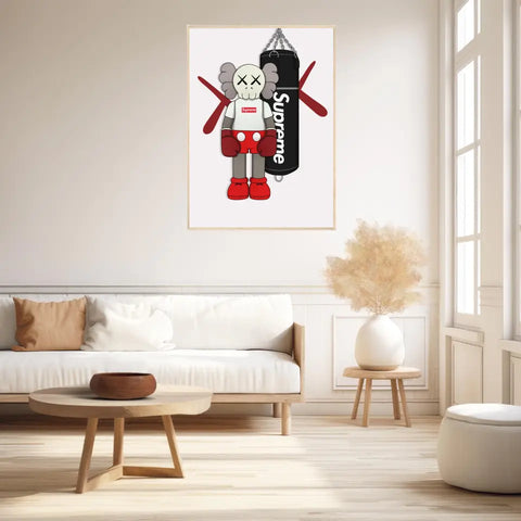 Affiche et Tableau Moderne KAWS Boxe Suprême