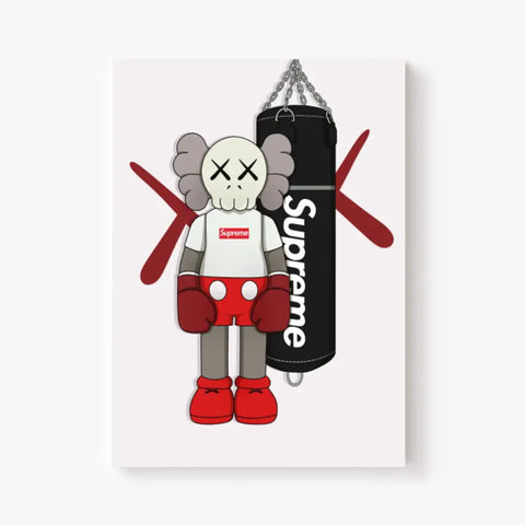 Affiche et Tableau Moderne KAWS Boxe Suprême