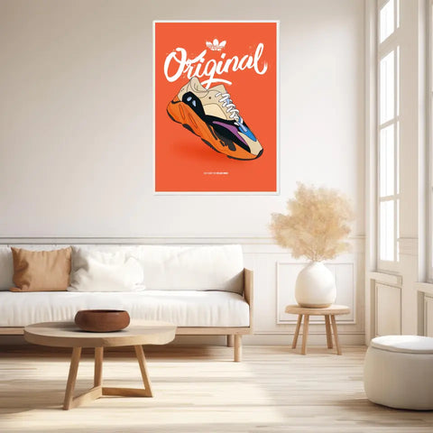 Affiche et Tableau Moderne Sneakers Adidas Yeezy Boost 700 enflame amber