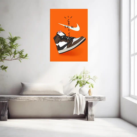 Affiche et Tableau Moderne Sneakers Nike Air Travis Scott Cactus Jack
