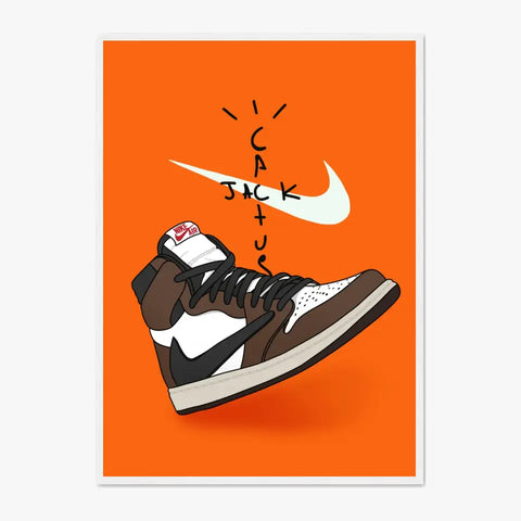 Affiche et Tableau Moderne Sneakers Nike Air Travis Scott Cactus Jack