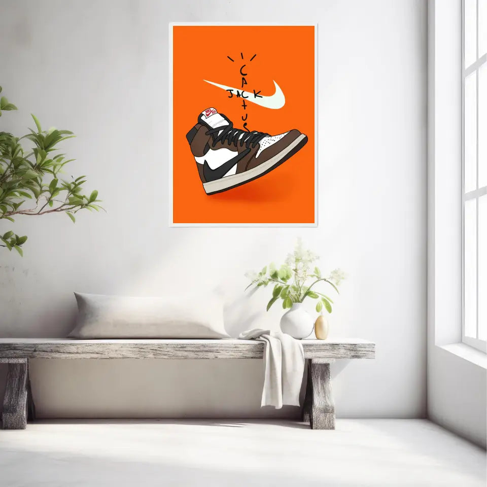 Affiche et Tableau Moderne Sneakers Nike Air Travis Scott Cactus Jack