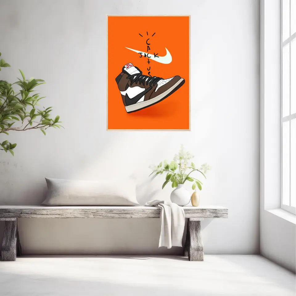 Affiche et Tableau Moderne Sneakers Nike Air Travis Scott Cactus Jack