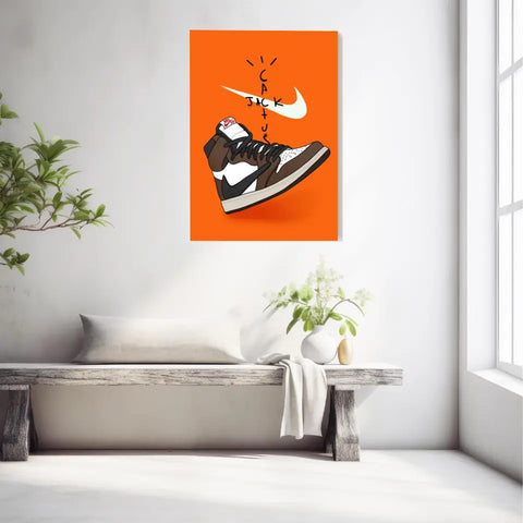Affiche et Tableau Moderne Sneakers Nike Air Travis Scott Cactus Jack