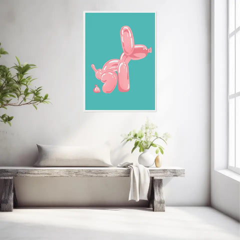 Affiche et Tableau Moderne Jeff Koons Balloon Dogs rose