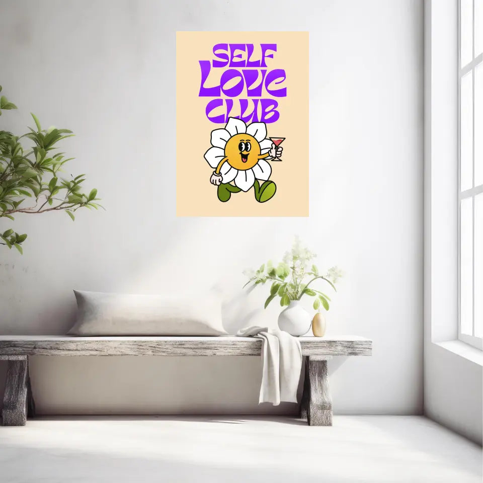 Affiche et Tableau Moderne Self Love Club Fleur