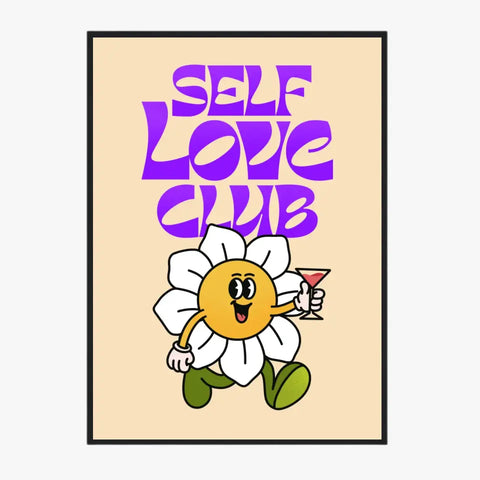 Affiche et Tableau Moderne Self Love Club Fleur