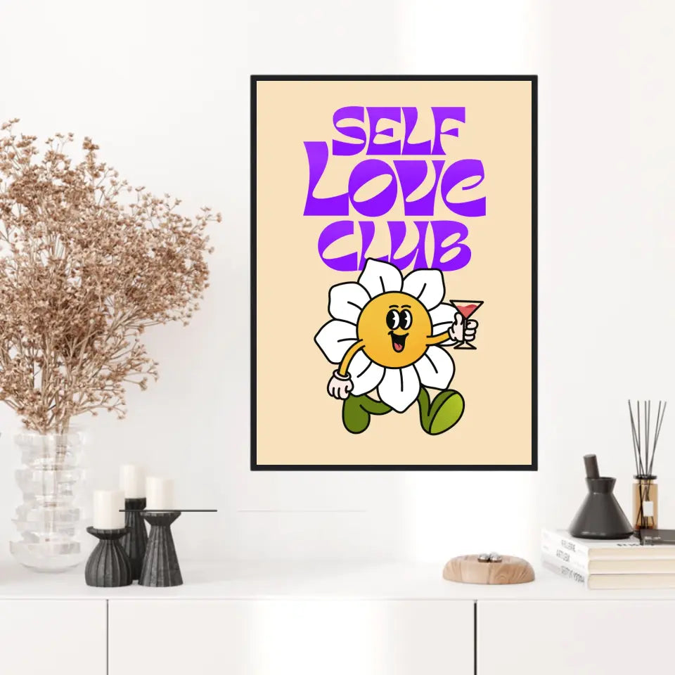 Affiche et Tableau Moderne Self Love Club Fleur
