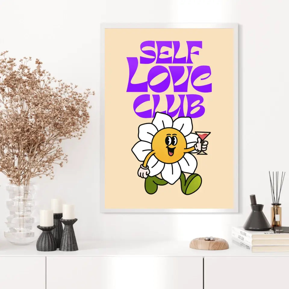 Affiche et Tableau Moderne Self Love Club Fleur