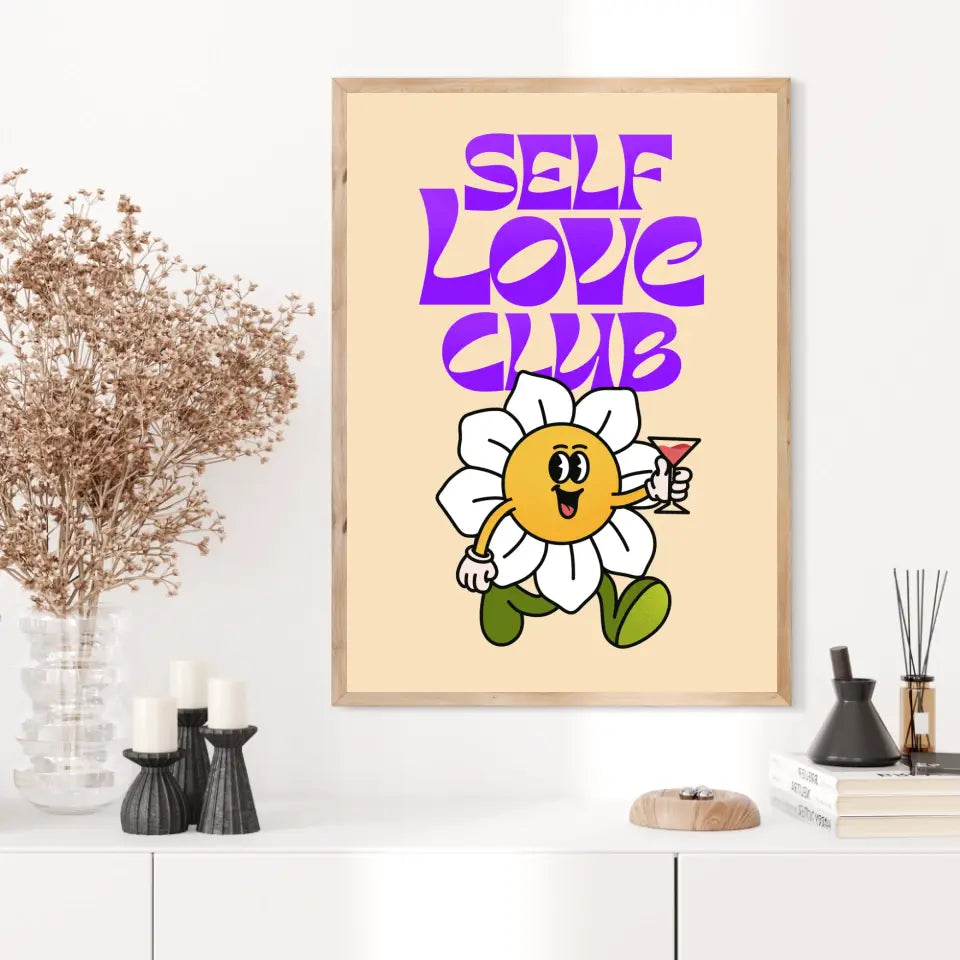 Affiche et Tableau Moderne Self Love Club Fleur