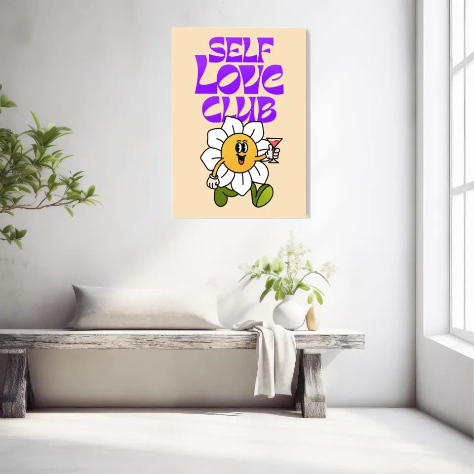 Affiche et Tableau Moderne Self Love Club Fleur