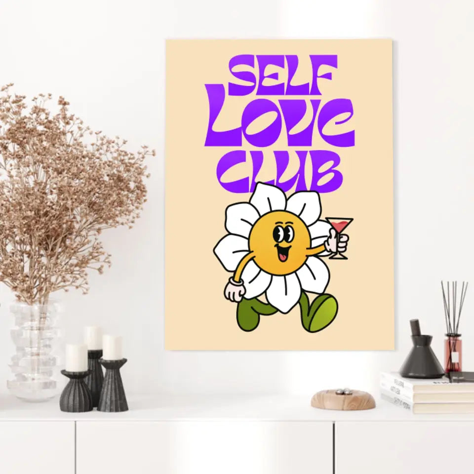 Affiche et Tableau Moderne Self Love Club Fleur