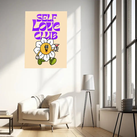 Affiche et Tableau Moderne Self Love Club Fleur