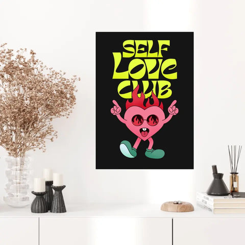 Affiche et Tableau Moderne Self Love Club Coeur