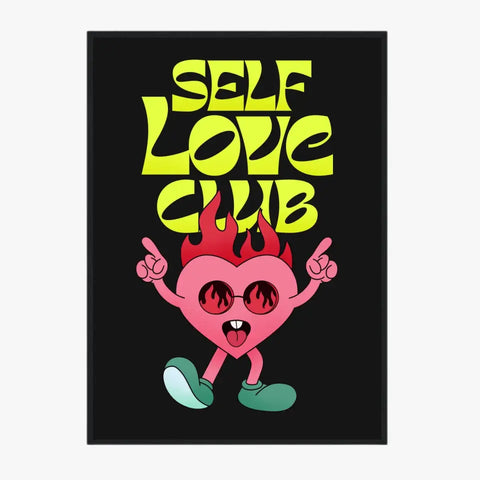 Affiche et Tableau Moderne Self Love Club Coeur