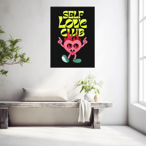 Affiche et Tableau Moderne Self Love Club Coeur