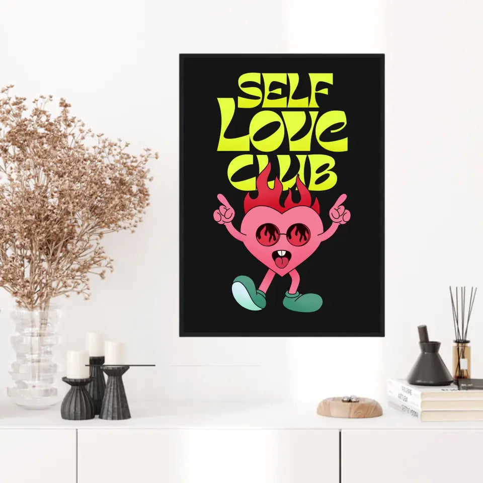 Affiche et Tableau Moderne Self Love Club Coeur
