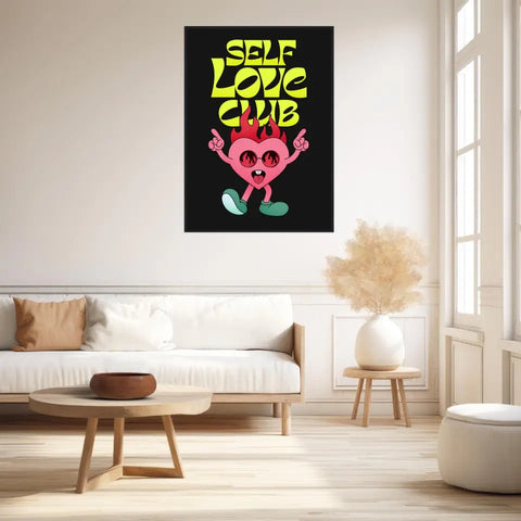 Affiche et Tableau Moderne Self Love Club Coeur