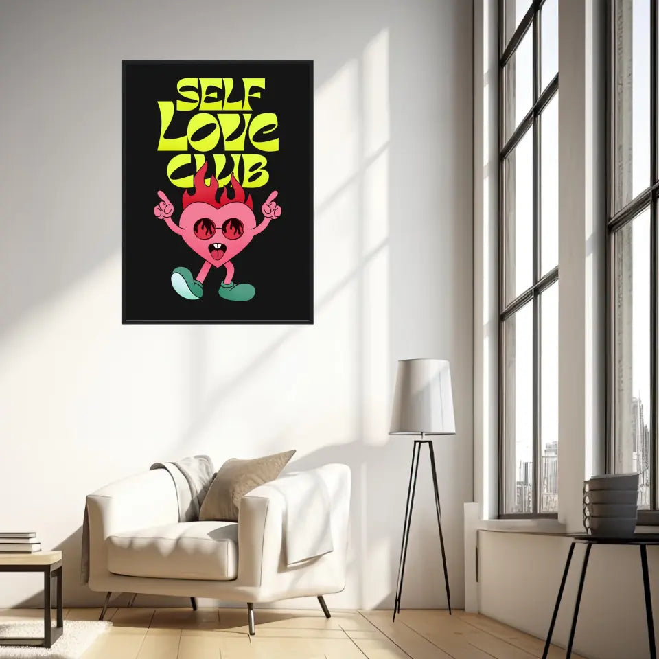 Affiche et Tableau Moderne Self Love Club Coeur
