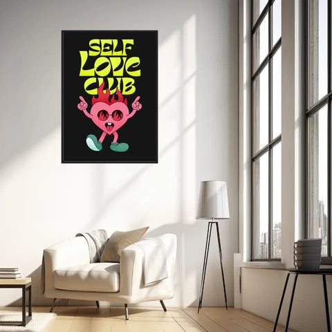 Affiche et Tableau Moderne Self Love Club Coeur