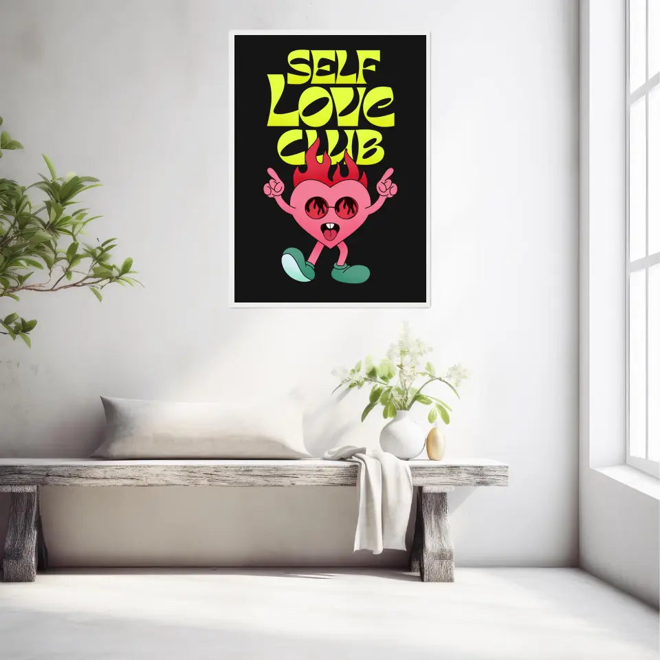 Affiche et Tableau Moderne Self Love Club Coeur