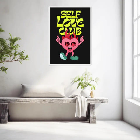 Affiche et Tableau Moderne Self Love Club Coeur