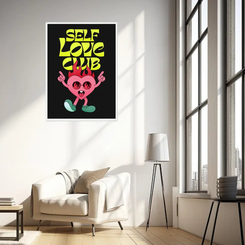 Affiche et Tableau Moderne Self Love Club Coeur