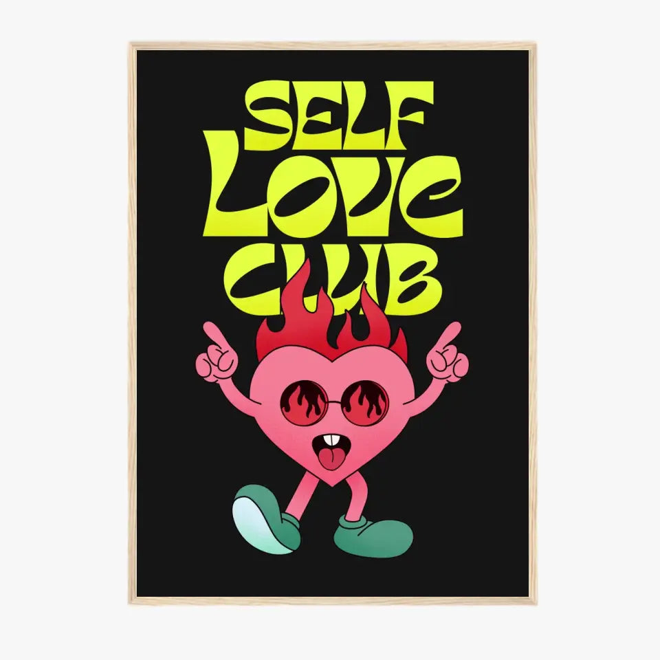 Affiche et Tableau Moderne Self Love Club Coeur
