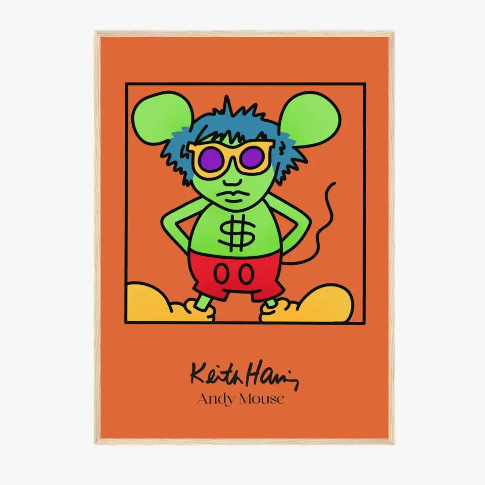 Affiche et Tableau Moderne Keith Haring Andy Mouse