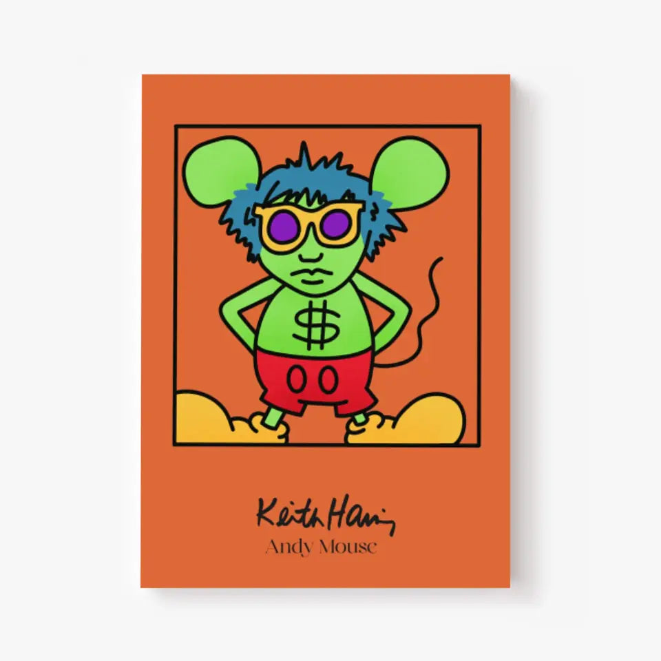 Affiche et Tableau Moderne Keith Haring Andy Mouse