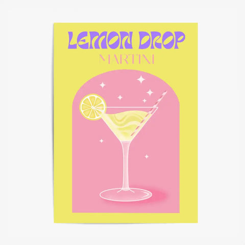 Affiche et Tableau Moderne Cocktail Lemon Drop Martini