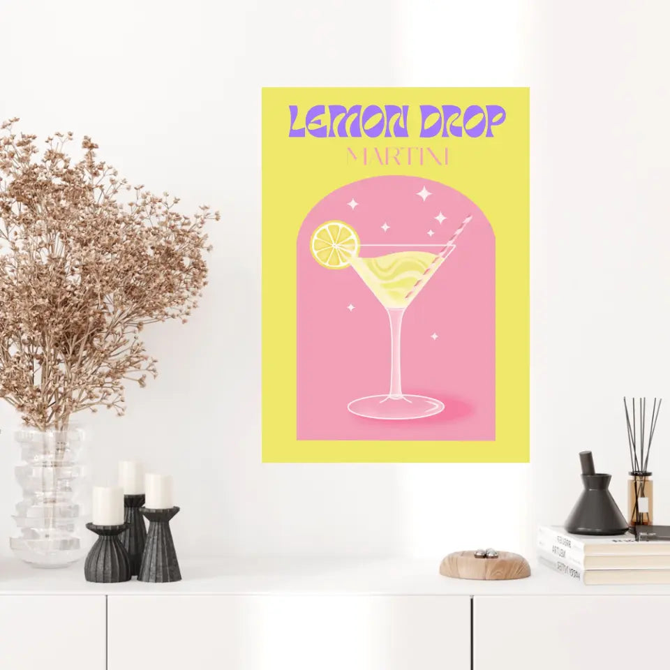 Affiche et Tableau Moderne Cocktail Lemon Drop Martini