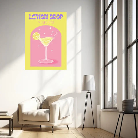 Affiche et Tableau Moderne Cocktail Lemon Drop Martini