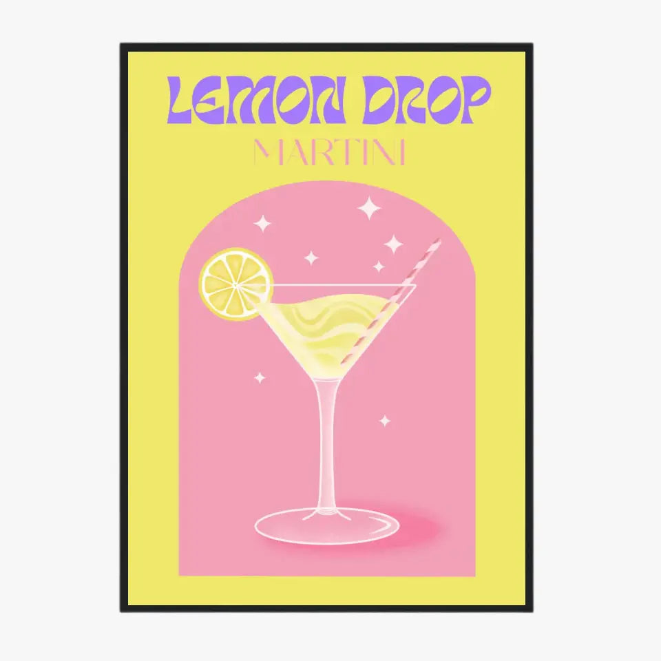 Affiche et Tableau Moderne Cocktail Lemon Drop Martini